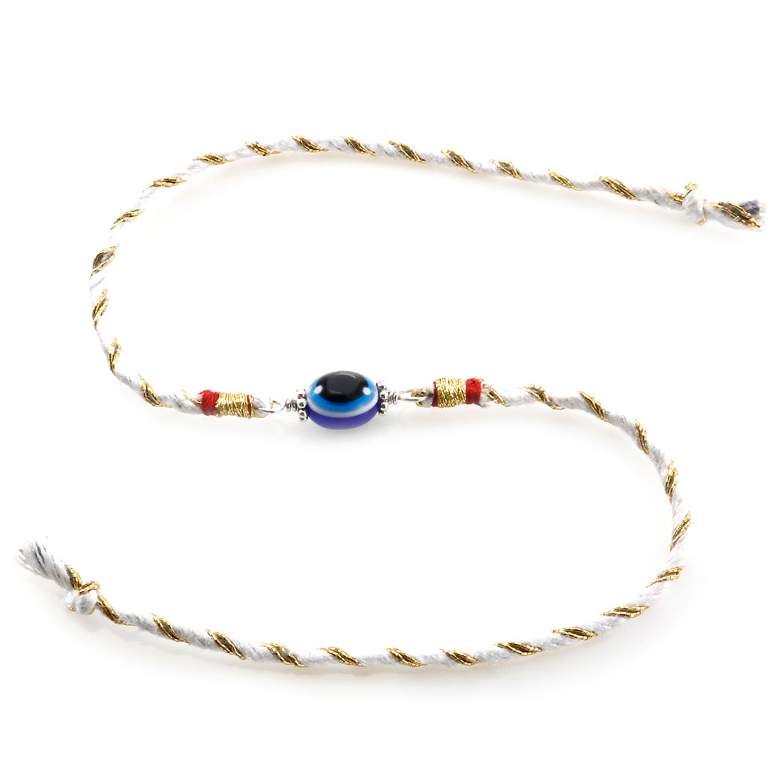 925 Sterling Silver Evil Eye Thread Rakhi 
