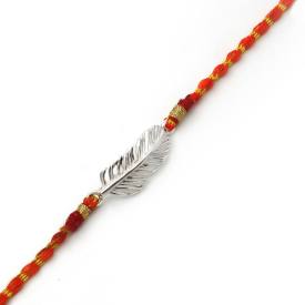 Silver Feather Rakhi