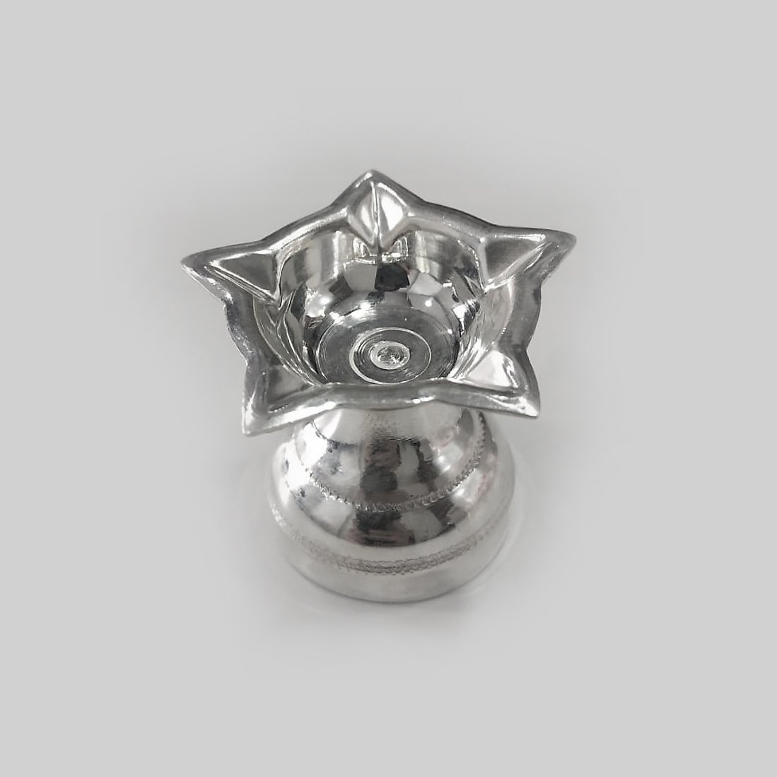Panchmukhi Silver Diya