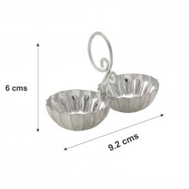 Big Silver Jodkamal/ Fancy Silver Haldi Kumkum Karanda/  Two-in-one Silver Jodkamal