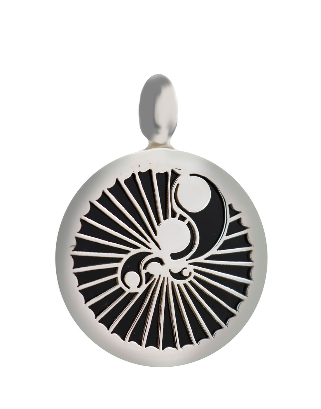 Crop Circle Pendant On Black Onyx