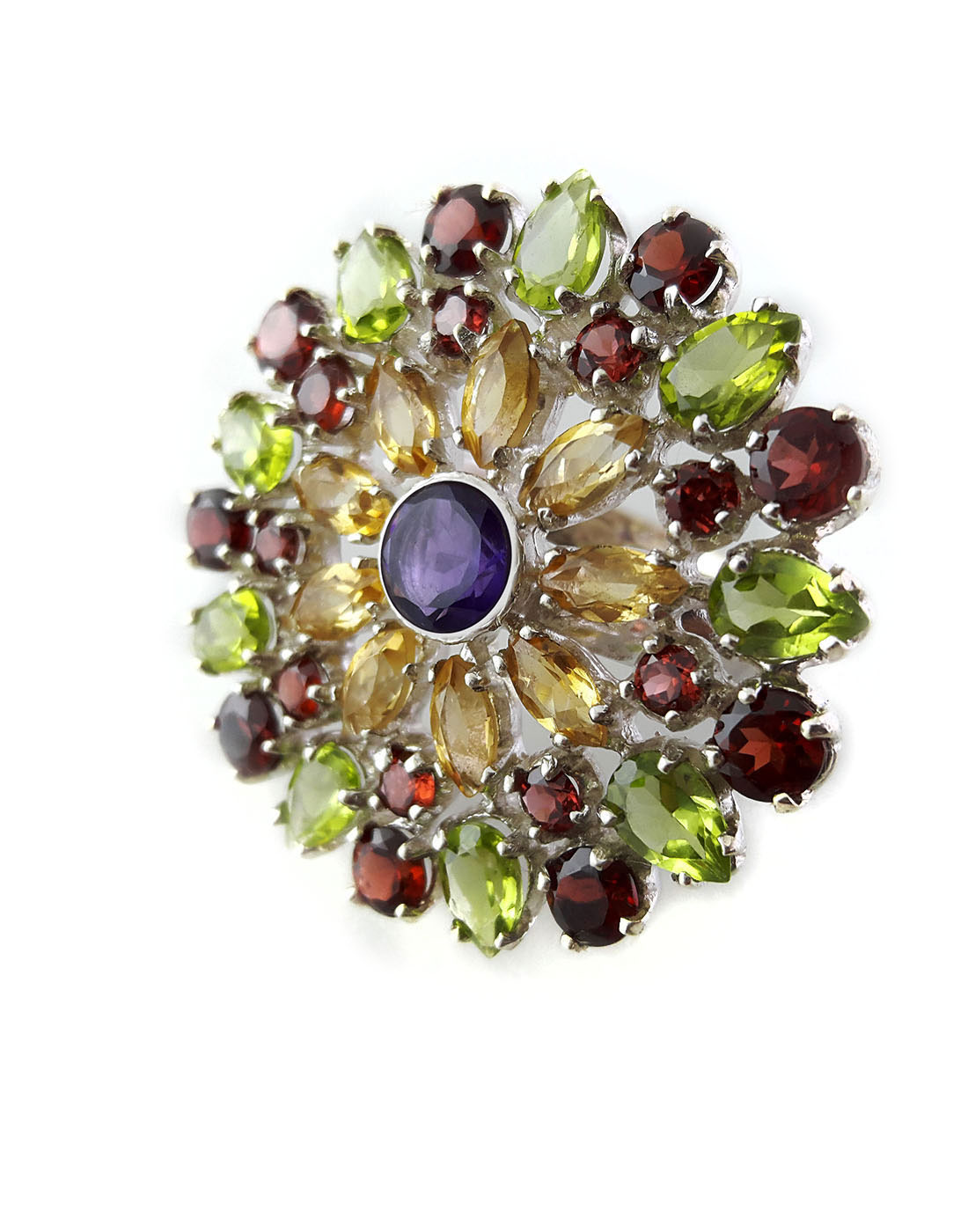 Amethyst Flower Ring
