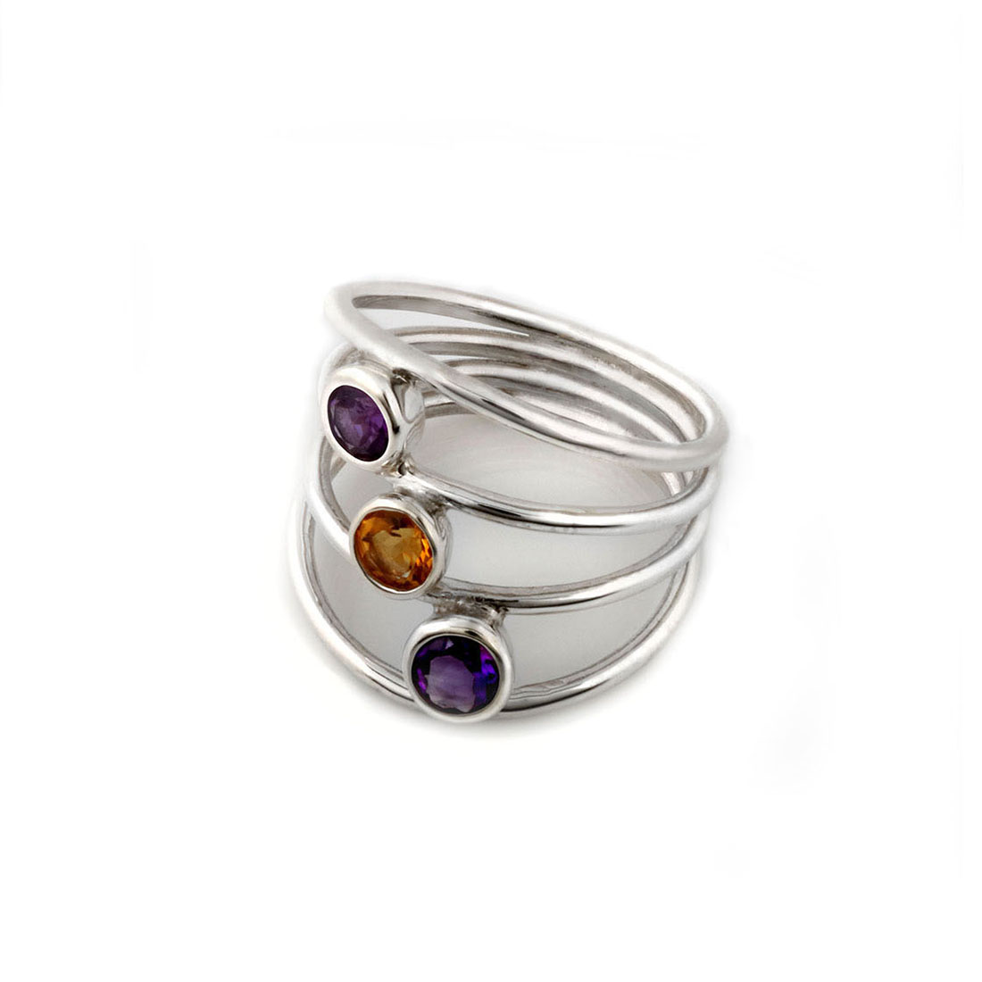 Four Strand Three Dot Ring