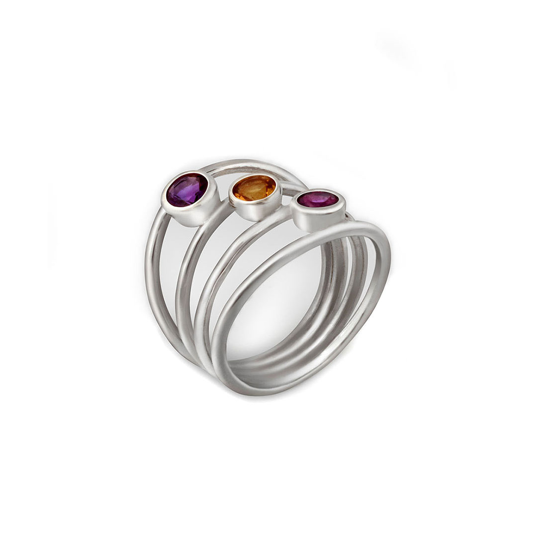 Four Strand Three Dot Ring