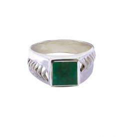 Vintage Turquoise Signet Mens Ring